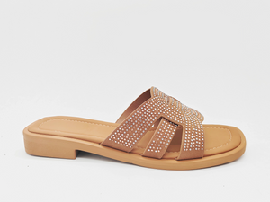 Éblouissants gros diamants charme féminin sandales exquises pour dames