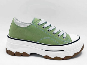 Chaussures confortables pour femmes, légères et de haute qualité, moulées par injection, coupe basse, élégantes, vertes