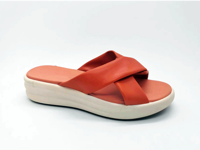 Sandales confortables et animées pour femmes, mode orange