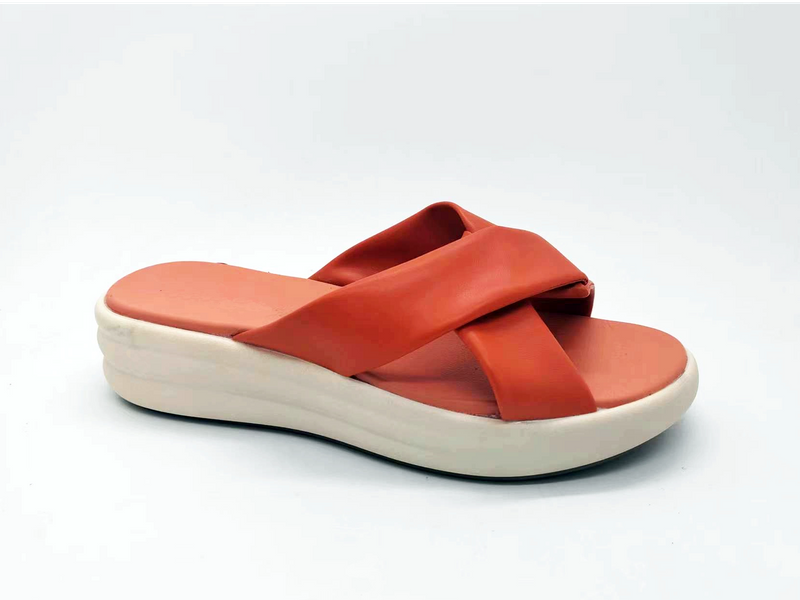 Sandales confortables et animées pour femmes, mode orange