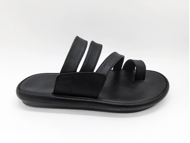 Sandales classiques noires pour hommes, idéales pour l'été
