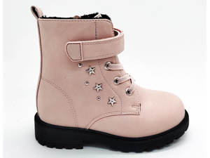 Bottes plates roses pour filles, design confortable et polyvalent