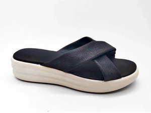 Sandales plates élégantes noires à talons hauts pour femmes